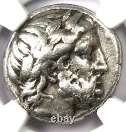 Philip II AR Tetradrachm Zeus Silver Coin 359-336 BC Certified NGC Choice Fine