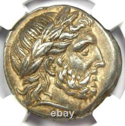 Philip II AR Tetradrachm Zeus Silver Coin 359-336 BC Certified NGC Choice XF