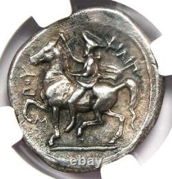 Philip II AR Tetradrachm Zeus Silver Coin 359-336 BC NGC Ch XF with Fine Style