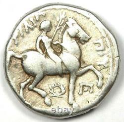 Philip II AR Tetradrachm Zeus Silver Greek Coin 359-336 BC VF (Very Fine)