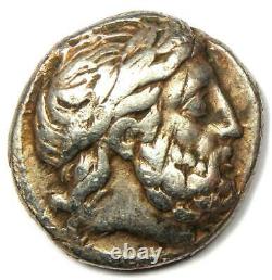 Philip II AR Tetradrachm Zeus Silver Macedon Greek Coin 359-336 BC NGC VF