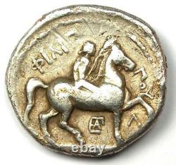 Philip II AR Tetradrachm Zeus Silver Macedon Greek Coin 359-336 BC NGC VF