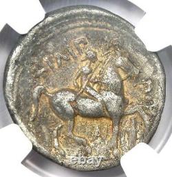Philip II AR Tetradrachm Zeus Silver Macedon Greek Coin 359 BC NGC Choice VF