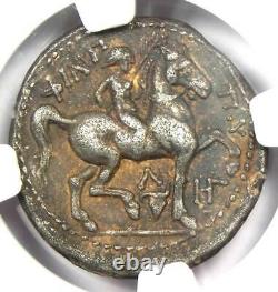 Philip II AR Tetradrachm Zeus Silver Macedon Greek Coin 359 BC NGC Choice XF