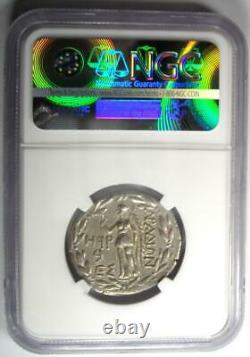 Phoenicia Aradus AR Tetradrachm Coin (Tyche, Nike, 62 BC). Certified NGC XF (EF)