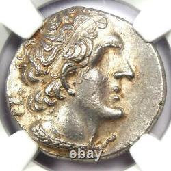 Ptolemaic Ptolemy II AR Tetradrachm Silver Coin 285-246 BC Certified NGC AU