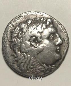 Rare Ancient Greek silver coin Alexander Macedonia Messembria 323 Heracles/Zeus