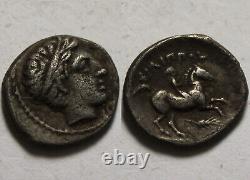 Rare Genuine Ancient Greek silver 1/5 tetradrachm Coin Philip Alexander Olympic