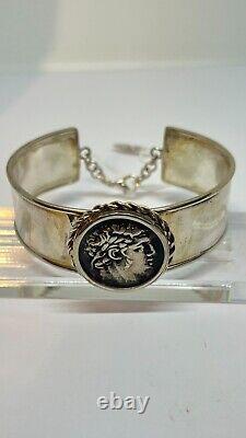 Roman TYRE SHEKEL 925 Silver bracelet Ancient Biblical Coin