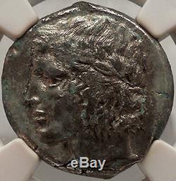 SICILY LEONTINI 450 BC Authentic Ancient Greek Silver Coin NGC Certified Ch XF