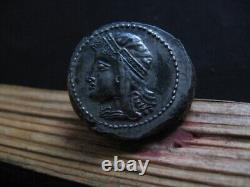 SICILY, Tanit Punic Mint ANCIENT CARTHAGE SILVER TETRADRACHM 320-310 BC. 15,1 gr