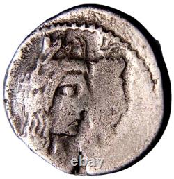 SPLENDID PORTRAIT NABATAEA. Aretas IV with Shaqilat AR Silver Drachm Greek Coin