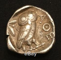 Sammler Antik Griechische Eule Münze Tetradrachme Antique Greek Owl coin Silver