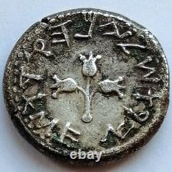 Scarce Ancient Jewish AR / Silver Shekel First Revolution 1st Year 66-67 AD