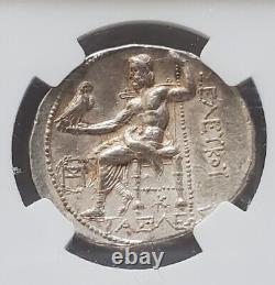 Seleucid Alexander III Tetradrachm Seleucus NGC AU 4/4 Ancient Silver Coin
