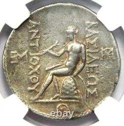 Seleucid Antiochus III AR Tetradrachm Apollo Coin 222-187 BC NGC Choice VF