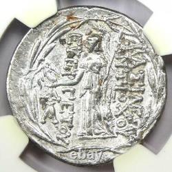 Seleucid Antiochus VII AR Tetradrachm Coin 138-129 BC Certified NGC AU Rare