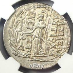 Seleucid Antiochus VII AR Tetradrachm Coin 138-129 BC Certified NGC Choice AU