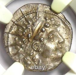 Seleucid Antiochus VI Infant King AR Drachm Coin 145-142 BC NGC Choice AU
