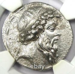 Seleucid Demetrius II AR Tetradrachm Zeus Nike Coin 129-125 BC. Certified NGC XF