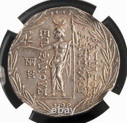 Seleucid Empire, Antiochus VIII. (109-75 BC) AR Tetradrachm Coin. NGC Choice XF