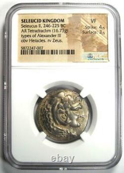 Seleucid Seleucus II Alexander AR Tetradrachm Coin 246-225 BC Certified NGC VF