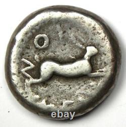 Sicily Messana AR Tetradrachm 465-462 BC Hare Rabbit Silver Coin Fine / VF