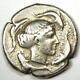 Sicily Syracuse Ar Tetradrachm Silver Greek Coin 450 Bc Vf (very Fine)