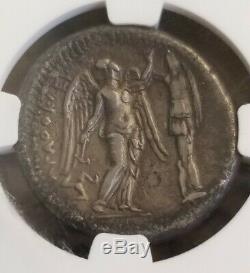 Sicily Syracuse Agathocles Tetradrachm 317-289BC NGC XF 5/4 Ancient Silver Coin
