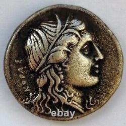 Sicily Syracuse, Uncertain AR Tetradrachm Goddess Persephone Circa 310-305 BC