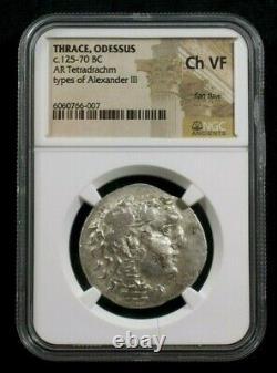 Silver Tetradrachm from Odessus in Thrase 125-70 BC NGC Ch VF 1070