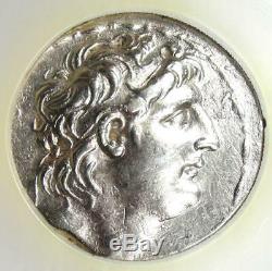 Syria Antiochus VII AR Tetradrachm Bible Coin 138-129 BC (Athena, Nike) NGC AU