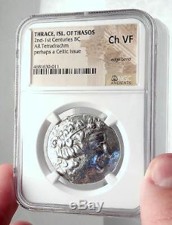 THASOS Thrace 148BC Authentic Ancient Silver Greek Tetradrachm Coin NGC i72601