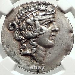THASOS Thrace 148BC Dionysus Hercules Silver Greek Tetradrachm Coin NGC i68167