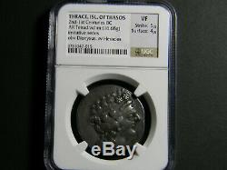 THRACE, Thasos tetradrachm Ancient Greek Coin NGC 5, s 4, s Toned