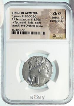 TIGRANES II ARMENIA King Ancient 83BC Silver Greek TETRADRACHM Coin NGC i84770