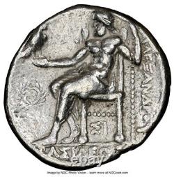 TetraDrachm NGC Ch F Alexander the Great III 336-323 Kingdom Macedon Silver Coin