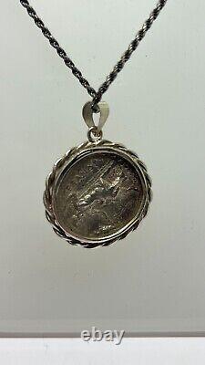 Tetradrachm Coin of Alexander the Great, Full Crest, Silver Pendant