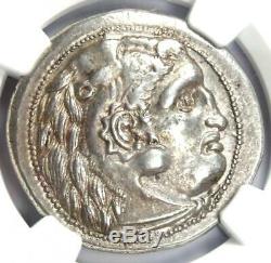 Thrace Alexander the Great Lysimachus AR Tetradrachm Coin 305 BC NGC Choice XF