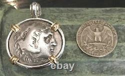 Treasure Coin Pendant Authentic Ancient Greek Alexander the Great Artifact