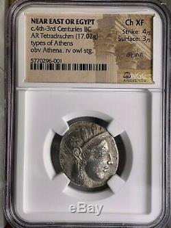 VERY SCARCE EGYPT ISSUE OWL NGC Ch XF 4/5 3/5 TYPE ATTICA. Athens. 072