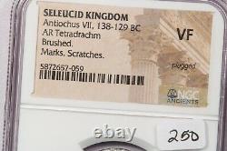 138-129 Bc Seleucid Kingdom Ar Tetradrachm Antiochus VII Ngc Vf B-3