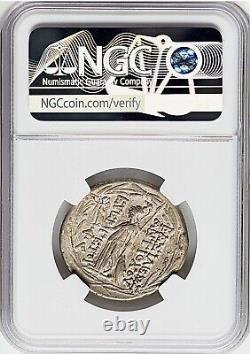 138-129 av. J.-C. Royaume Séleucide Antiochus VII Tétradrachme d'argent 30mm NGC XF