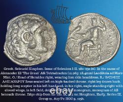 280-230 av. J.-C. Grèce Séleucide Alexandre III Le Grand Séleucos I-II AR Tétradrachme