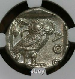 440-404 B. C. Tétradrachme D'argent Grec Ancien, Chouette D'athènes, État De La Monnaie De La Ngc (ms)