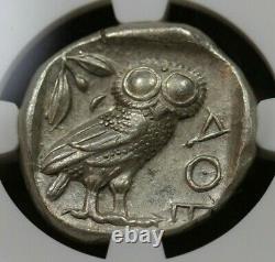440-404 B. C. Tétradrachme D'argent Grec Ancien, Chouette D'athènes, Ngc Au État