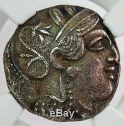 440- 404 Bc Argent Attique Athènes Tetradrachm Athena / Owl Coin Ngc Choix Xf