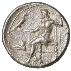 ALEXANDRE le GRAND Tétradrachme. TÊTE DE SANGLIER, Héraclès / Zeus. Pièce de monnaie grecque ancienne.