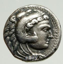 Alexander III Le Grand 325bc Argent Ancien Macédonien Grec Coin Zeus I93627