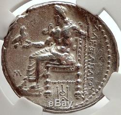 Alexander III Le Grand Ancien 325bc Tetradrachm Grec Zeus Coin Ngc Au I66666
